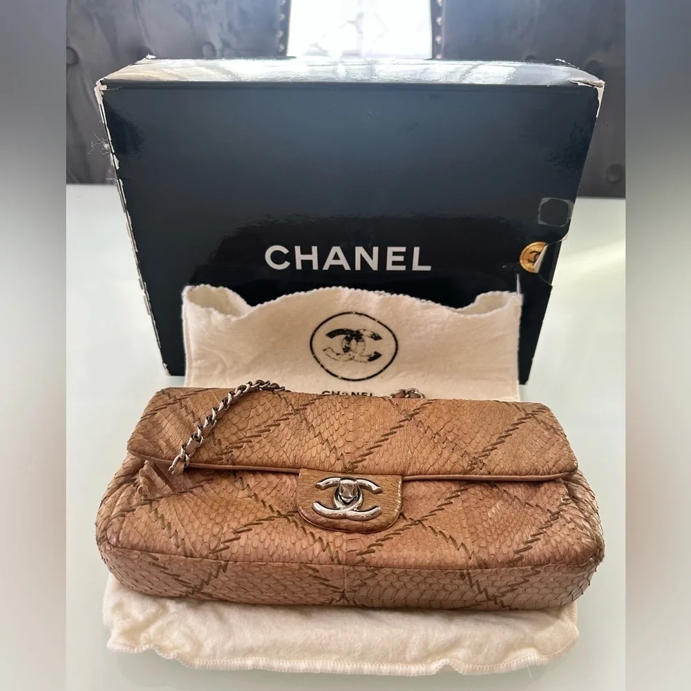 Chanel Ultimate Stitch Flap Snakeskin Crossbody Bag - Picture 11 of 17